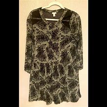 Hinge Dresses | Hinge Crochet Lace Floral Paisley Dress | Color: Black/Green | Size: M