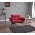 Adjustable Leasure Futon Loveseat, Versatile Chenille Love Seats 2-Seater Furniture Home Theater Seatings For Living Room.