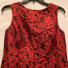 Ann Taylor Dresses | Ann Taylor Red & Black Petite Size M Dress- Size 4P | Color: Black/Red | Size: S
