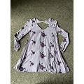 Free People Babydoll Embroidered Purple Mini Dress