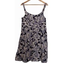 Loft Dresses | Nwt Ann Taylor Loft Floral Cotton Dress Size 12 | Color: Blue | Size: 12