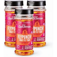 Aunt Fannies Flypunch Fruit Fly Trap (3 Pack): For Indoor And Kitchen Use - Made With Plant Based Ingredients