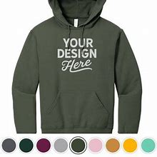Custom Jerzees Nublend Pullover Hoodie In Military Green Size 2XL Cotton/Polyester | Rushordertees | Sample