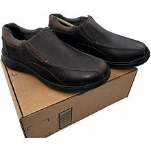 Clarks Men's Cotrell Step Leather Slip On Casual Loafer Brown Size 10.5 Wide - New Men | Color: Brown | Size: 10.5