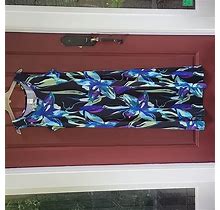 Blair Dresses | Blair Floral Jewel Print Sleeveless Maxi Dress M | Color: Blue/Green | Size: M