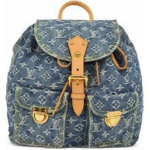 Louis Vuitton Pre-Owned - 2006 Sac A Dos GM Backpack - Women - Denim/Leather - One Size - Blue
