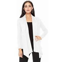 Moa Collection Women's Solid Casual Comfy Long Sleeve Drape Open Front Cardigan S-3Xl, Women's Plus