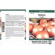 Candy Hybrid Onion Garden Seeds - 250 Mg Packet - Non-GMO, Vegetable Gardening Seeds