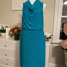Adrianna Papell Dresses | Adrianna Papell Blue Dress Size 8 | Color: Blue | Size: 8