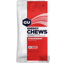 GU Energy Chews, Strawberry Energy Gummies With Electrolytes, Vegan, Gluten-Free, Kosher, Caffeine-Free, And Dairy-Free On-The-Go Energy For Any