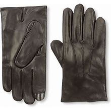 PORTOLANO MEN's TECH LEATHER GLOVES WITH CASHMERE LINING