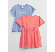 Gap Factory Babygap Jersey Dress (2-Pack) Sunshine Blue Size 0-3 m