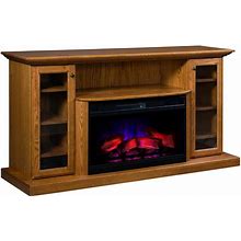 Amish Brentwood Fireplace TV Stand