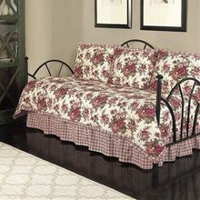 Waverly Norfolk Modern Farmhouse Floral 5-Piece Reversible Daybed Quilt Set, X
