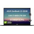 Asus Zenbook 15 Pro OLED 15.6/ FHD (Intel 13th Gen Core I7-13620H, 40GB DDR5 RAM, 2TB SSD, RTX 3050 6GB) Workstation & Business Laptop, 10-Hr