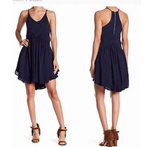 Romeo & Juliet Couture Navy Blue Babydoll Racer Back Mini Dress Small NWT