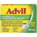 Advil Allergy & Congestion Relief Tablets, 20 Count, 2 Pack