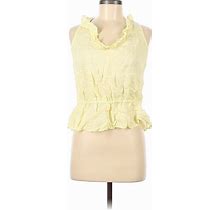 Cloth & Stone Sleeveless Blouse: Yellow Tops - Women's Size Medium