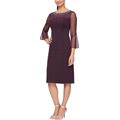 Alex Evenings Women's Short Shift Dress With Embellished Illusion Detail