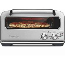 Breville BPZ820BSS1BUC1 Smart Oven Pizzaiolo Countertop Pizza Oven W/ 7 Presets - Stainless, 120V, 1.6 Cu. Ft., Stainless Steel