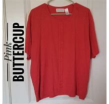 Alfred Dunner Top Size 3Xl - Women | Color: Red | Size: 3XL