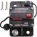 RED WOLF Waterproof 100Amp Circuit Breaker For Boat Trolling Motor Marine ATV Vehicles Stereo Audio Electronic Battery System Inline Fuse With