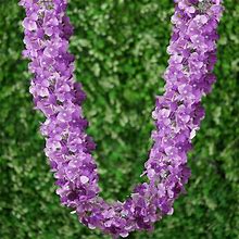 Purple Artificial Silk Hydrangea Hanging Flower Garland Vine 7ft By Efavormart