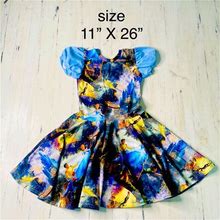 New Cinderella Knit Custom Handmade Girls Dress | Color: Blue/Yellow | Size: 11X24"