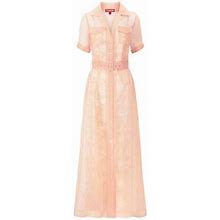 Staud Women's Millie Cotton-Blend Organza Maxi Dress - Beige Ivory Toile - Size 8
