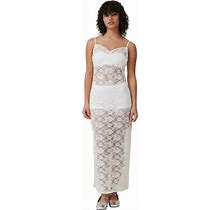 Cotton On Women's Lace Slip Maxi Dress - Cream - Size 10