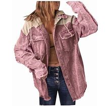 Tagold Fall Clothes For Womens Winter Coats,Women Fashion Worn Out Looselong Sleeve Hooded Casual Outwear Jackets