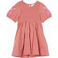 Cotton On Toddler Girls Billie Shirred Lightweight Dress - Clay Pigeon - Size 3