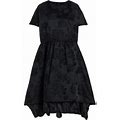 Comme Des Garcons Comme Des Garcons Women's Layered Jacquard Midi-Dress - Black - Size XS