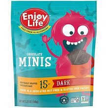 Enjoy Life Dark Chocolate Minis Allergy Friendly Halloween Candy - 15 Bars