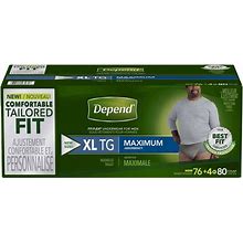 Depend Fit-Flex Extra Large Maximum Absorbency Underwear For Men 80 Ct.