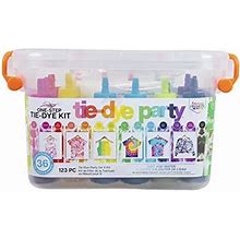 Tulip One-Step Tie-Dye Party 18 Pre-Filled Bottles Creative Group Activity All-In-1 Fashion Design Kit 1 Pack Rainbow