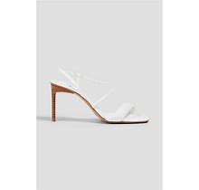 JACQUEMUS Limone Leather Sandals - Women - White Heels - EU 38