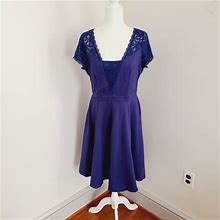 Torrid Dresses | Torrid Blue Lace Dress Size 10 Formal Wedding Bridesmaid Princess Style | Color: Blue | Size: 10