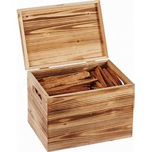 15 Lbs Fatwood Fire Starter Sticks In A Stylish Natural Birch Wooden Storage Box