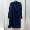 NWT LRL Lauren Ralph Lauren Women's Blue Long Sleeve Wrap Dress Size 1X