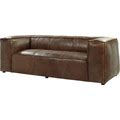 Acme Furniture Brancaster Top Grain Leather Sofa, Retro Brown