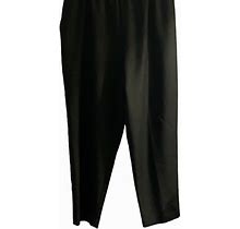 Alfred Dunner Pants & Jumpsuits | Pre Owned Womens Alfred Dunner Elastic Waistband Pants Black Sz 20 | Color: Black | Size: 20