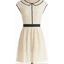 Jack By Bb Dakota Dresses | Jack By Bb Dakota Cream Lace Dress - 6 | Color: Black/Cream | Size: 6