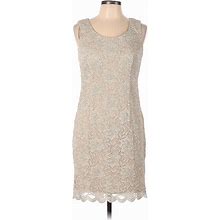 Jessica Howard Casual Dress - Sheath: Ivory Tweed Dresses - Women's Size 10 Petite