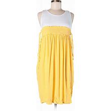 Zara Women Yellow White Contrasting Short Dress Ref. 5039/045 1284B