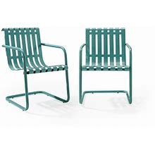 Gracie 2Pc Outdoor Stainless Steel Chair Set Blue - 2 Chairs