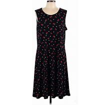Blair Casual Dress - A-Line Scoop Neck Sleeveless: Black Dresses - Women's Size Large