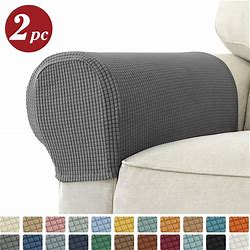 2 Pcs Stretch Armrest Covers Spandex Jacquard Arm Covers Soft And Elastic Protector For Chairs Couch Sofa Armchair Slipcovers Recliner Sofa