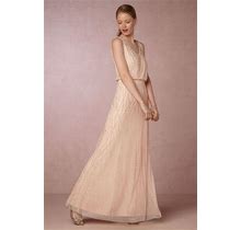Bhldn Champagne Brooklyn Dress By Adrianna Papell Size 0 Msrp: $280