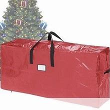 Elf Stor Premium Red Rolling Christmas Tree Storage Duffle Bag For 9